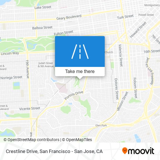 Crestline Drive map