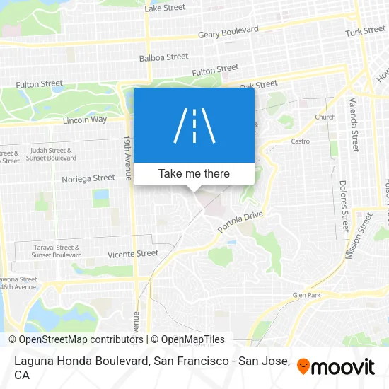 Laguna Honda Boulevard map