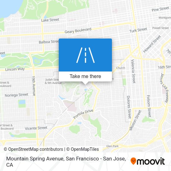Mapa de Mountain Spring Avenue