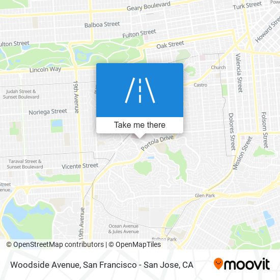 Mapa de Woodside Avenue