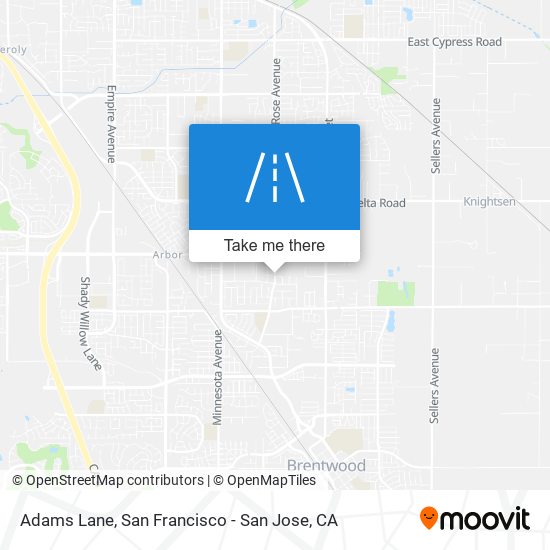 Adams Lane map