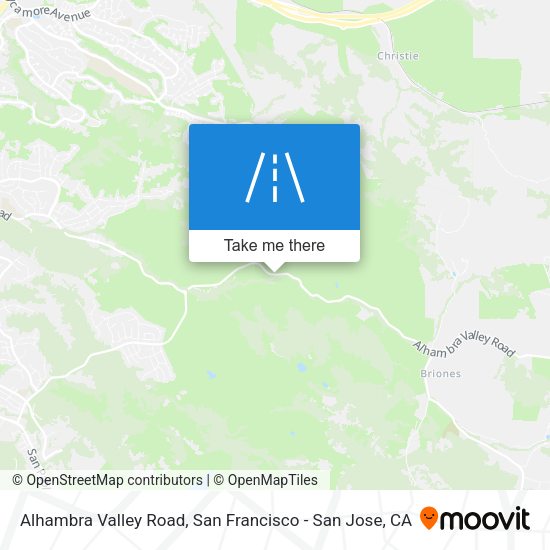 Alhambra Valley Road map