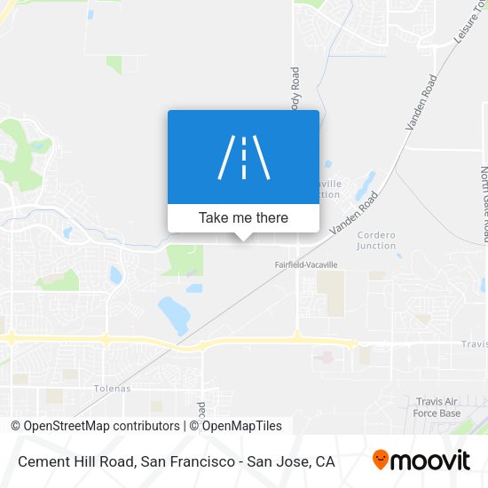 Cement Hill Road map