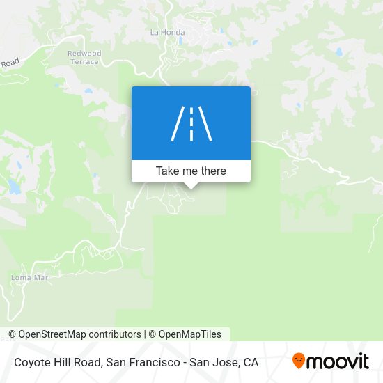 Coyote Hill Road map