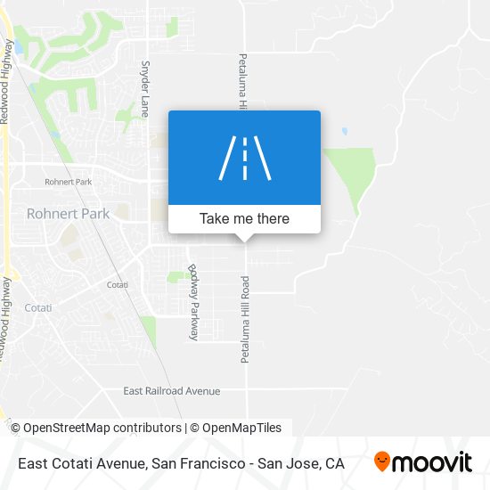 East Cotati Avenue map