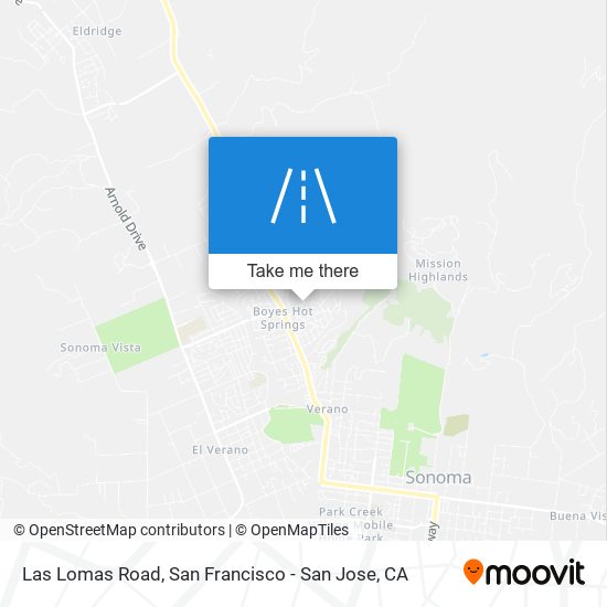 Las Lomas Road map