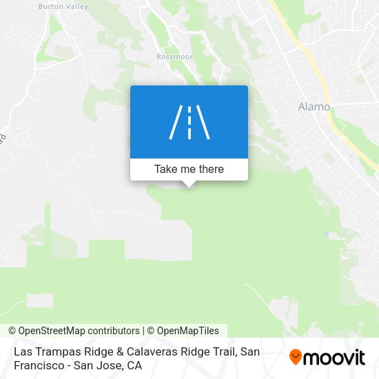 Las Trampas Ridge & Calaveras Ridge Trail map