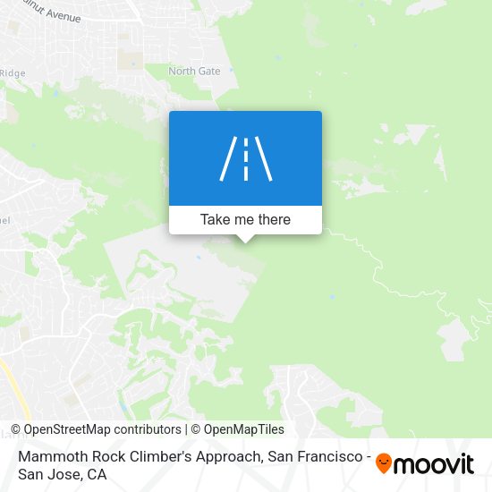 Mammoth Rock Climber's Approach map