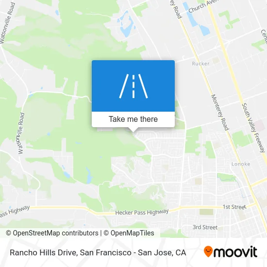 Rancho Hills Drive map