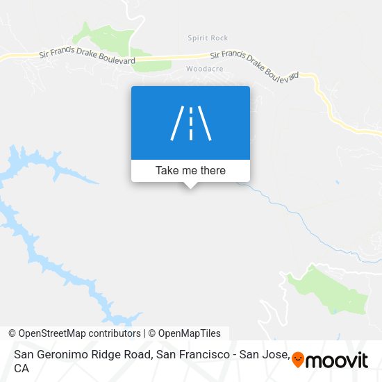 San Geronimo Ridge Road map