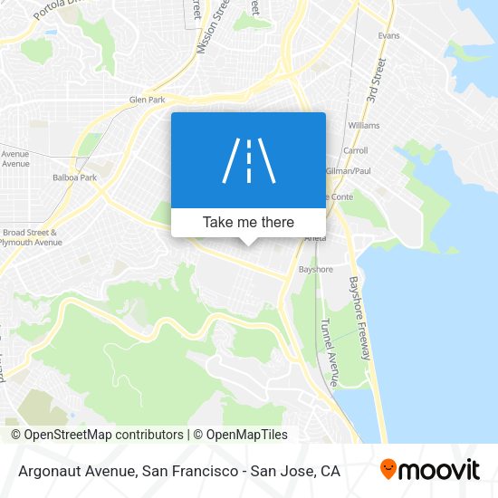 Argonaut Avenue map