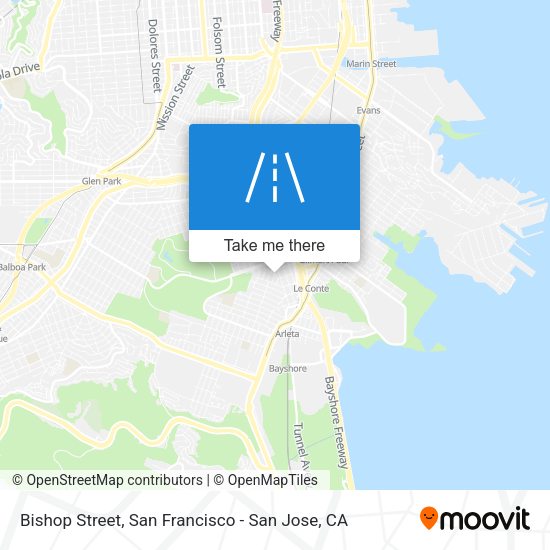 Mapa de Bishop Street