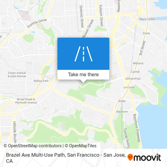 Brazel Ave Multi-Use Path map