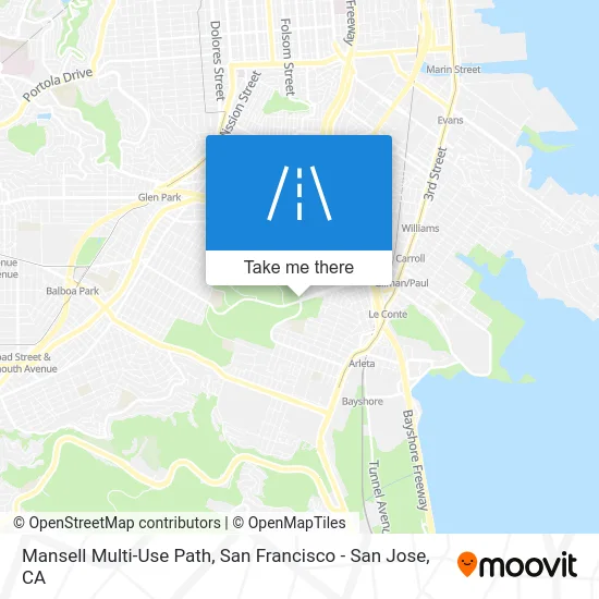 Mansell Multi-Use Path map