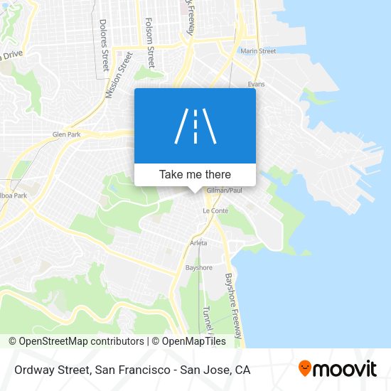Ordway Street map