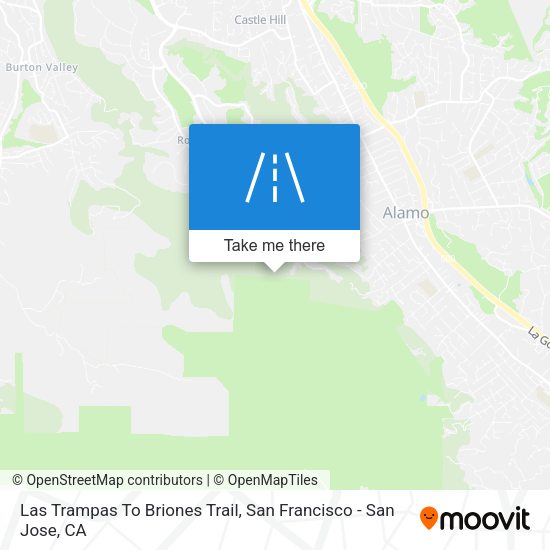 Las Trampas To Briones Trail map