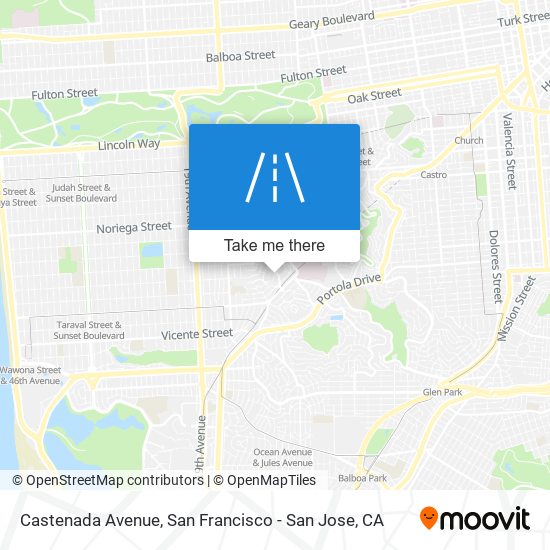 Castenada Avenue map