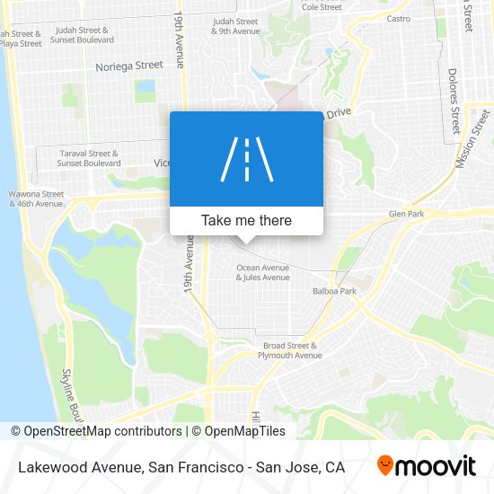 Mapa de Lakewood Avenue