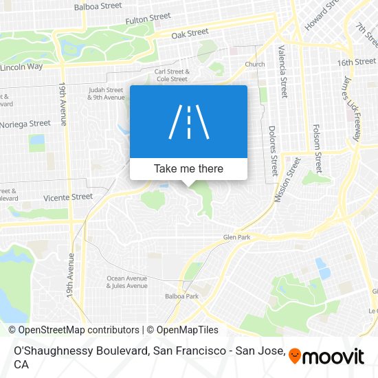 Mapa de O'Shaughnessy Boulevard