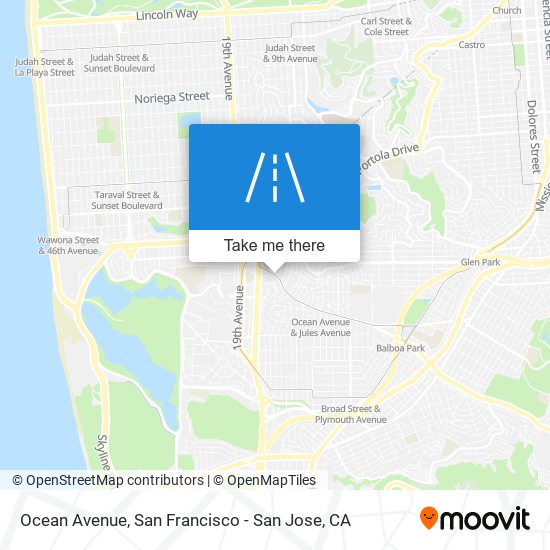 Ocean Avenue map