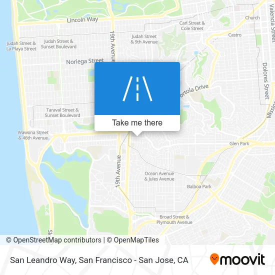 San Leandro Way map