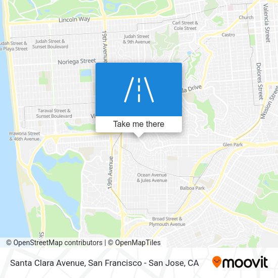 Santa Clara Avenue map