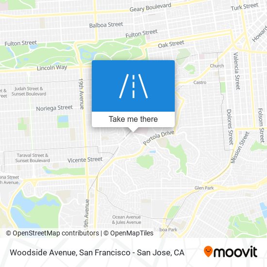 Woodside Avenue map