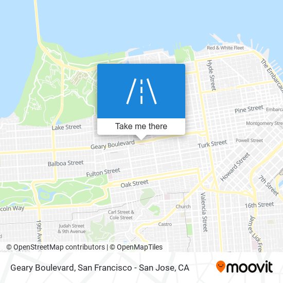 Geary Boulevard map