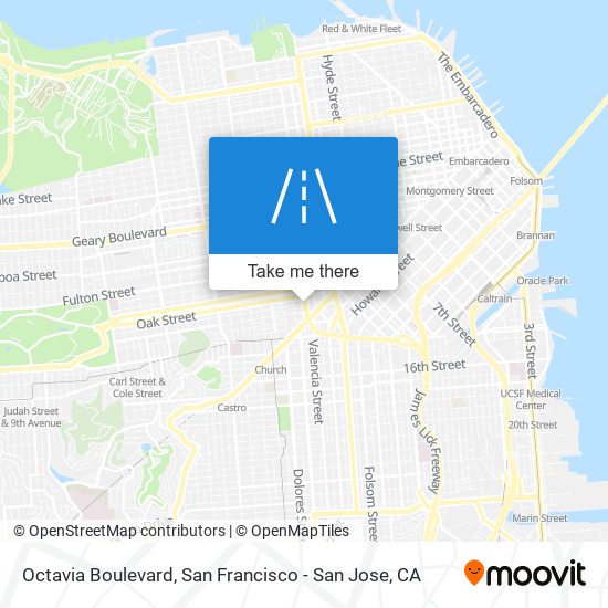 Mapa de Octavia Boulevard