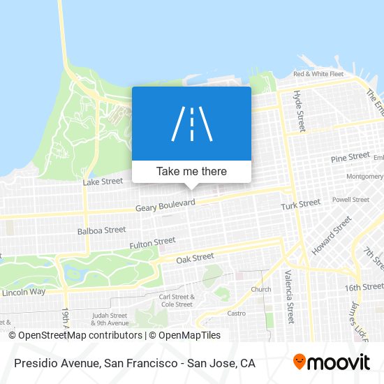 Presidio Avenue map