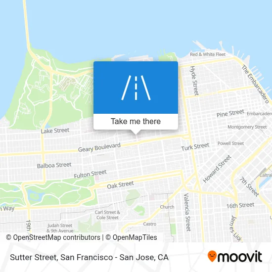 Sutter Street map