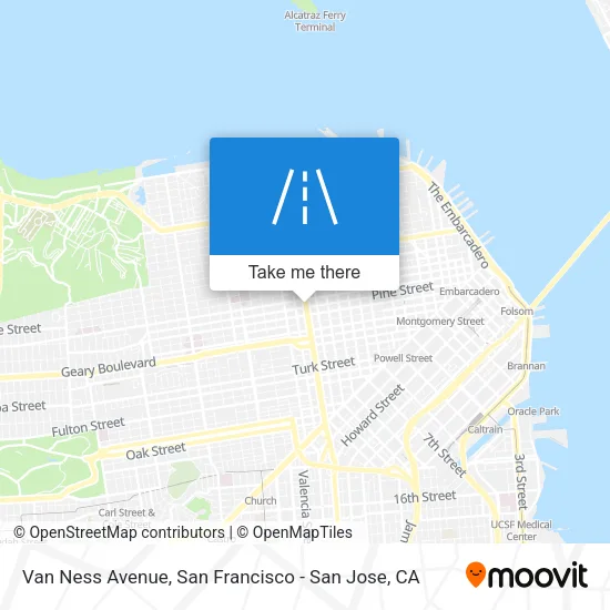 Mapa de Van Ness Avenue