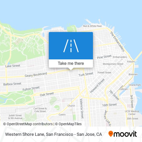 Western Shore Lane map