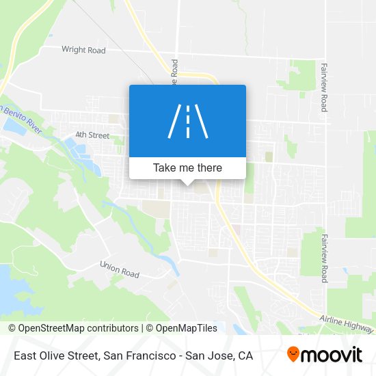 East Olive Street map