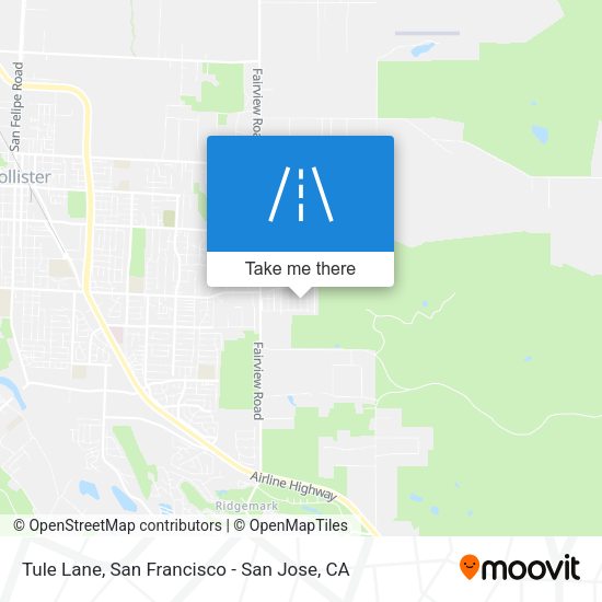 Tule Lane map