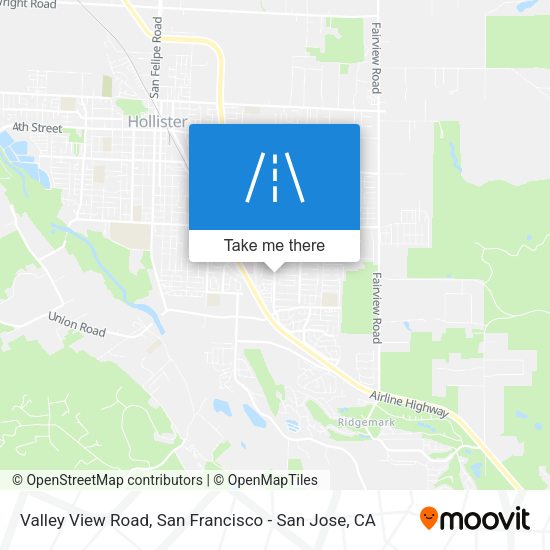 Valley View Road map