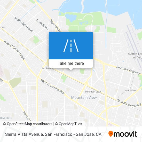 Sierra Vista Avenue map