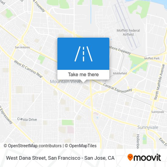 West Dana Street map