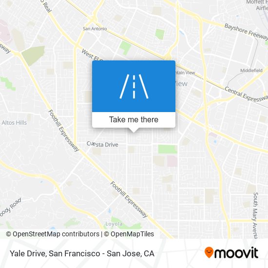 Yale Drive map