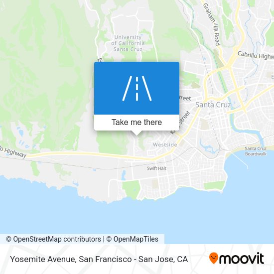 Mapa de Yosemite Avenue