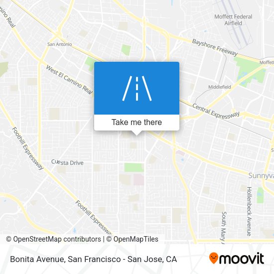 Mapa de Bonita Avenue