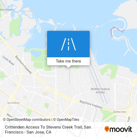 Mapa de Crittenden Access To Stevens Creek Trail