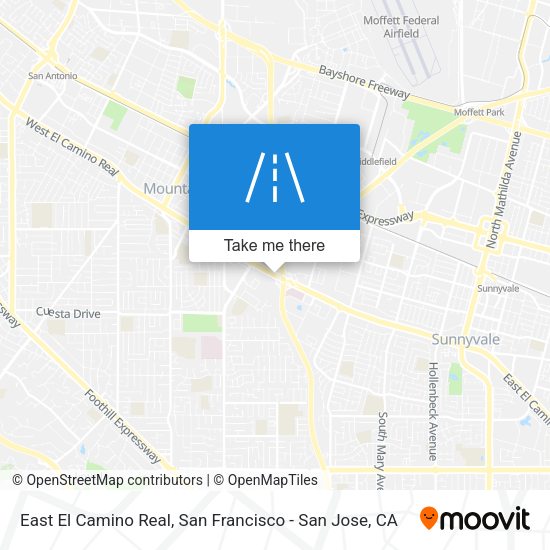 East El Camino Real map