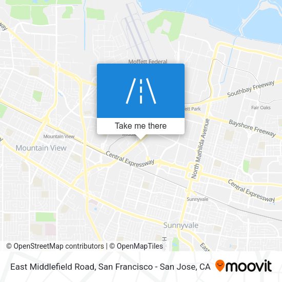 Mapa de East Middlefield Road