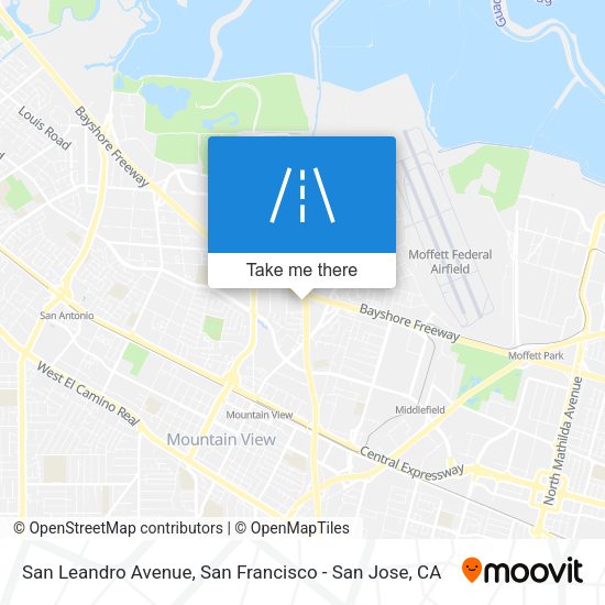 Mapa de San Leandro Avenue