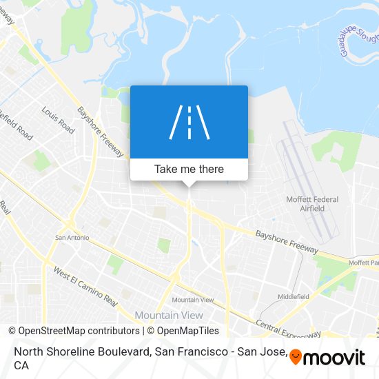 Mapa de North Shoreline Boulevard