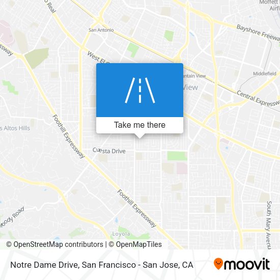 Notre Dame Drive map