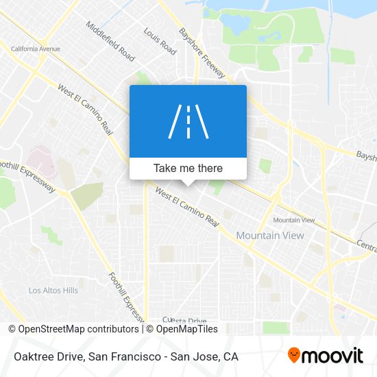 Mapa de Oaktree Drive