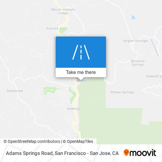 Adams Springs Road map