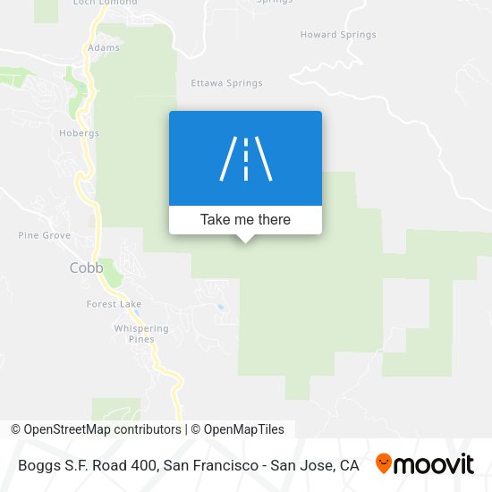 Mapa de Boggs S.F. Road 400